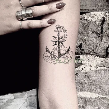 Veekindel Ajutine Tätoveering Kleebis Mere Piraat Ankur Võltsitud Tatto Flash Tätoveering Tatouage Randme Suu Käsi Käe Tüdruk Naised Mehed