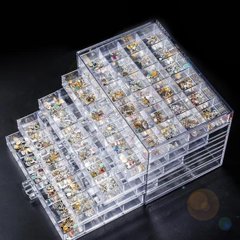 120 Võrgud False Nail Tips Kunsti Tarvikud Tööriistad Rant Storage Box Konteiner DIY Käsitöö vitriin Läbipaistev Praktika Näitab