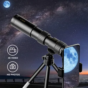 4K 10-300x40 Monocular Teleskoobi Kompaktne Ülestõstetav HD-Zoom Monocular Binoklid Kerge Öise Nägemise Ulatus Jahindus, Telkimine