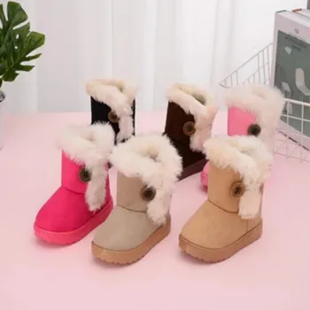 Laste snow boot paksenenud Lapsed saapad sooja puuvill kingad botas niña botas de invierno para niña botte enfant fille talve saapad