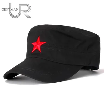 Uus Sõjaväe Mütsid Meestele Reguleeritav Kadett Armee Müts Punane 5-Harulist Tähte Tikandid Korter Ülemine Kork