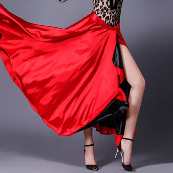 Hispaania Flamenco Seelik Tulemuslikkuse Tantsu Riided Naistele Punane Must Konksu Aasa Pluss Suurus Naine Mustlane Tüdrukud Satiin Siidist Kleit