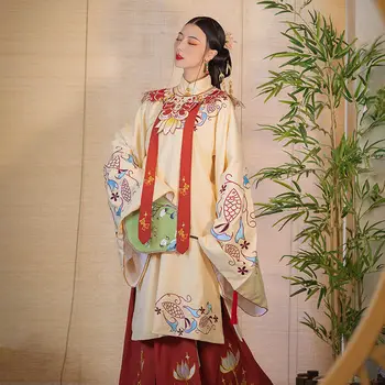 QingHanFang 3 Pc Komplekti Traditsiooniline Hiina Stiilis Hanfu Retro Elegantne Vana Cosplay Kostüüm Naistele Oriental Pikk Rüü Kostüüm