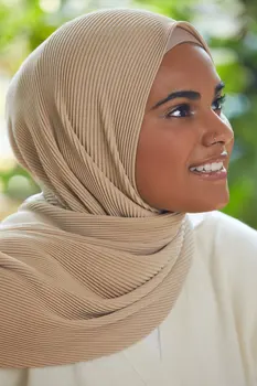 2022 Uus 180x90CM Moslemi Värviga Voldid Triibuline Naiste Hijab Naiste Mood Liiga Sall Sall Valmis Turban Headscarf