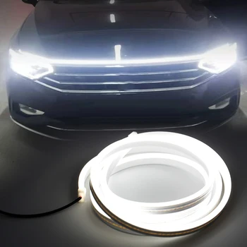 12V Auto Kapuuts Tuled LED päevasõidutuli Riba Paindlik, Dünaamiline Atmosfääri Lamp on Veekindel Dekoratiivne Valgus