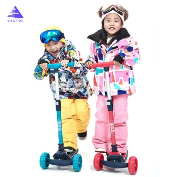 Laste Lumi Ülikond Mantlid Ski Sobiks Väljas Poisid Suusa-Lumelaua Riiete Veekindel Jakk, Püksid Kids Talvel Suusa Komplekti