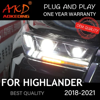 Esitulede Toyota Highlander 2018-2022 Auto автомобильные товары LED PÄEVATULED Hella 5 Xenon Objektiivi Hid H7 Highlander Auto Tarvikud