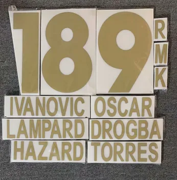 2012-2013 Retro Drogba Nameset Ohu Torres Lampard Oscar Ivanovic Trükkimine Kohandada mis Tahes Nimi, Number Plaastrid Riided