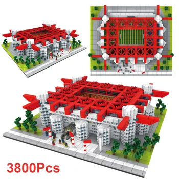 Arhitektuur San Siro Staadion Jalgpall Soccer Valdkonnas Diamond Ehitusplokid Nou Camp Vana Trafford Signal Iduna Micro Tellised Mänguasjad