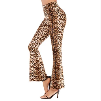 Naiste Leopard Printida Põletatud Püksid, säärised 2022 Sügisel Talvel Kõrge Vöökoht Naiste Pikad Püksid Seksikas Bodycon Club Püksid Naiste Püksid