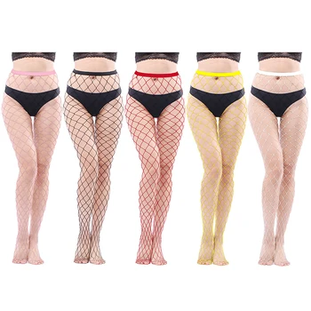 Läbipaistev, Õõnes Välja Sukkpüksid Retuusid Naiste Sexy Mesh Võrk Venitada Must Sukad Klubi Partei Sukad 5 Kommi Värvid