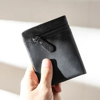 Nahast ultra-õhuke mini rahakoti, isikliku multi-funktsionaalne coin rahakotid, lihtne ja kompaktne vabaaja rahakott