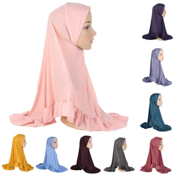Moslemi Naised Hijab Ühes Tükis Amira Pea Sall Sall Wrap Ruffle Palve Hijabs Valmis Kandma Hijabs Ühise Põllumajanduspoliitika Headscarf Islami Araabia