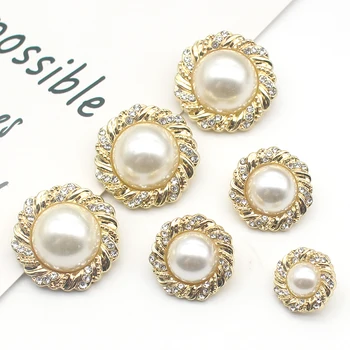 ZMASEY 5tk uus sulam, läikiv rhinestone pearl riided nupud, DIY näputöö käsitöö tarvikud dekoratiivne õmblus accessorie