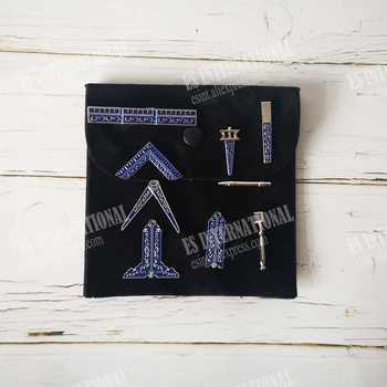 Komplekt 9 erinevat musta Masonic Tööriistad Pääsme sametist Kott Mason Freemason Kääbus Freemason Kingitused