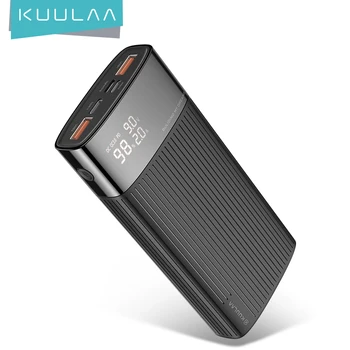 KUULAA Power bank 20000mah Kiire Laadimine 3.0 portable laadija PD kiire laadimine power bank for redmi lisa 10 9 pro 9s iphone 12 11