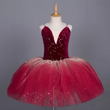 Royal Purple Ballerina Kleit Tüdruk, Laste Tantsu Kostüüm Punane Ballett Kleit Lapsed Reguleeritavad Rihmad Ballet tutu Tüdrukud