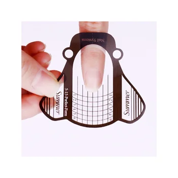 100tk Laiendada küünte kuju UV gel hoone raamatu kuju prantsuse sõrme laiendamine mall isekleepuv nail repair tool