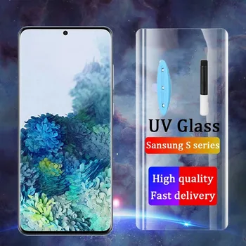 UV-Karastatud Klaasist Samsung Galaxy S10 S20 S8 S9 Plus Ultra Täis Vedelik Ekraani Kaitsekile Samsung Lisa 20 10 Pluss 9 Klaas