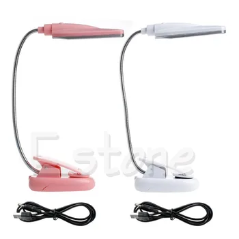 HNGCHOIGE USB 28 LED Clip-on Voodi Kõrval Laua Laud Lugemise Raamat Paindlik Lamp