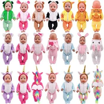16 Stiilis Nukk Palus Cartoon Soe Ülikond 43cm Baby Doll 17 Tolline Sündinud Beebid Nukud, Riided Ja Aksessuaarid Festival Kingitused