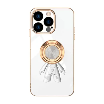 Luksus Katmine Astronaut Case for iPhone 14 13 12 11 Pro Ringi Omanik Case for iPhone XR, Xs Max 7 8 Pluss Bracket Silikoonist Kate