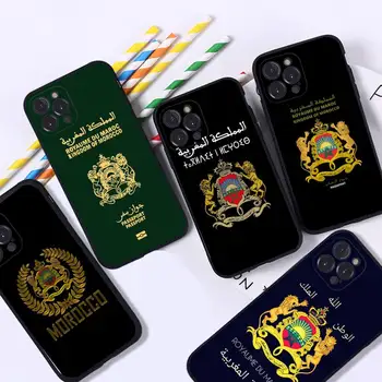 Maroko Lipp Passi Telefon Case For iPhone 8 7 6 6S Pluss X SE 2020 XR, XS 14 11 12 13 Mini Pro Max Mobiil Juhul