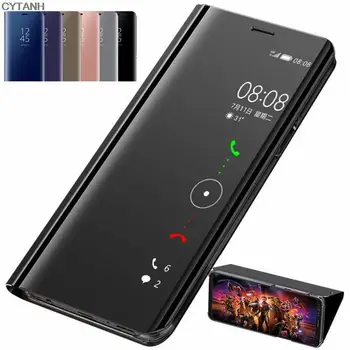 Smart Mirror Flip Phone Case For Samsung Galaxy Note 10 Pluss A6 A7 A9 J4 J6 2018 A10E A20e A30 A40 A50 A70 Nahast Kate Seista