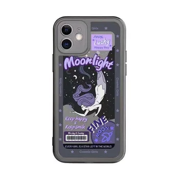 Moonlight Merineitsi Case for iPhone 14 13 Pro Max Tagasi Telefoni Kate 12 Mini 11 Pro Max X XS XR 8 7 Plus SE 2020