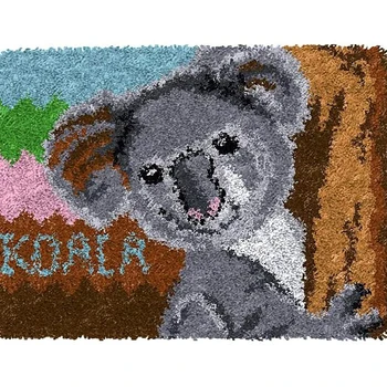 Vaip tikandid komplekt koos Eel-Trükitud Muster konksu Riiv konksu komplekt Käsitöö täiskasvanutele Tapestry kit Kodu kaunistamiseks Koala