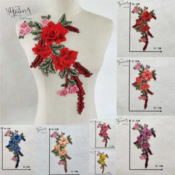 Uus jõuda, Pitsist Krae Tikandid Applique Õmblemine 3D lill DIY Pits kangas Rõivaste Kaunistamise Tarvikud Tarvikud 1tk müüa