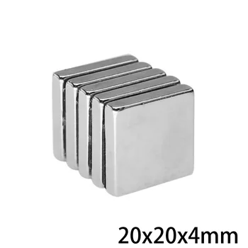 2~30PCS 20x20x4mm Square Haruldaste Muldmetallide Neodüümi Magnetid N35 Super Võimas Tugev Magnet Magnetid 20x20x4 Blokeerida Magnet 20*20*4