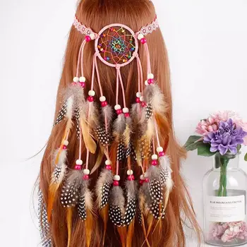 Sulg Peapael Dreamcatcher Headdress Hipi Headpiece Peakatet Tribal India Fascinator Sulg Hairband Juuksed Tarvikud