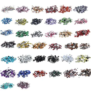 Rhinestone Glitter Klaas Kristall, sära Papercrafting Projekti Multi-Värviline 4 mm/6 mm, Nail Art Õmblemine ja Kangast Decoretion