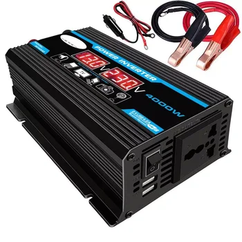 4000W 12V to 220V/110V LED Car Power Inverter, Konverter Laadija Adapter Dual USB Pinge Trafo Modifitseeritud Siinus