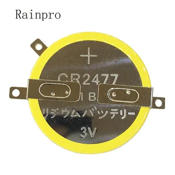 Rainpro 100TK/PALJU CR2477 2477 3V Nuppu Mündi Cell Liitium Aku Jootmise aku 3pins
