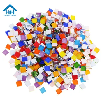 500g /Kott DIY Mosaiik Tegemise Plaadid Kunsti-Käsitöö Loomine Square Candy Mosaiik Plaadid Läbipaistev Klaas Tessera Home Decor