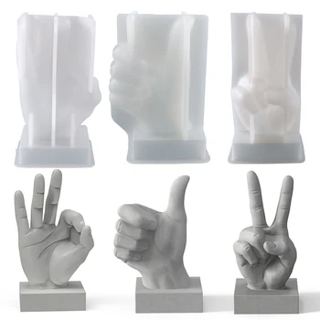 Loominguline Silikoon Küünal Hallitusseened Sõrme Žest Hallituse Parfüümi 3D-Küünla Tegemise Komplekt Küünla valmistamiseks Kook Kodu Kaunistamiseks Kingitus