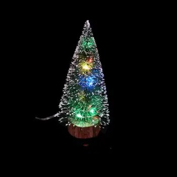 LED Jõulupuu 10/15/20/30/40CM Tabletop Mini Jõulupuu Nightlight Teenetemärgi Kunstlik Xmas Tree Decor Uue Aasta Kingitus