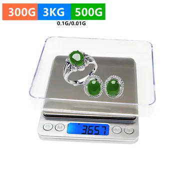 3kg/0,1 g 500g/0.01 g Digitaalne Köök Skaala Mini Ehted Kaalud Elektroonilise Grammi koos 2pcsTray Teemant Kaalu Tasakaalu 50% maha