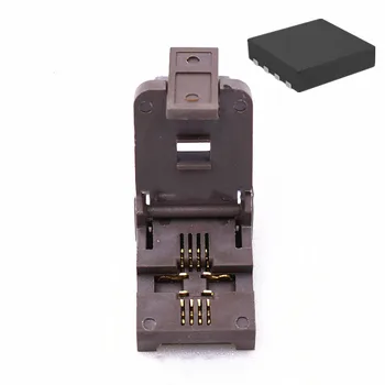 QFN8 DFN8 WSON8 Programmeerimine Socket Pin-Pigi 1.27 mm IC Keha: 5*6 mm Clamshell Test Socket ZIF adapter WLCSP 8 pesa