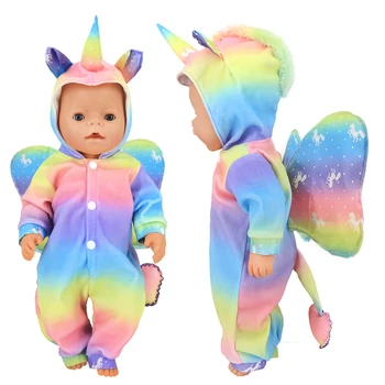 43 Cm Baby Doll Riided Rainbow Unicorn Sipukad 18