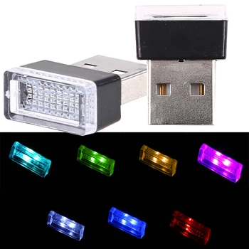 USB LED Lamp Auto Indikaator Dekoratiivsed Atmosfääri kerge Auto Interjöör Ümbritseva Tuled