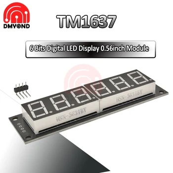 1tk TM1637 6 Bitti Digitaalne LED Ekraan Moodul arduino 7 Segment On 0,56 Tolline Kell PUNASE Anoodi Toru Neli Serial Juht Pardal Pack