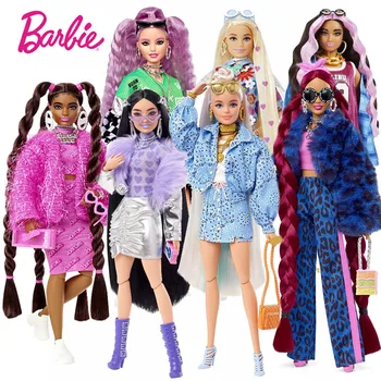 2022 Uus Barbie Ekstra Uhke Deluxe Nukk 1 2 3 6 7 8 10 13 14 15 16 17 18 Beanie Vikerkaar Mantel Mood Pet Doll Tüdruk Printsess Mänguasi