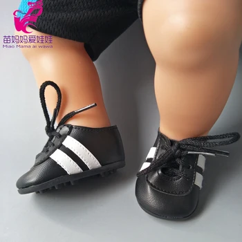 Mini Sport Nukk Kingi 18 tolline nukk sobib ka uusi sündinud Beebi Nukk must jalgpalli Kingad baby doll