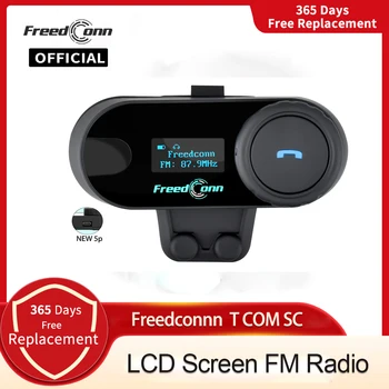 FreedConn TCom KS Mootorratta Kiiver Intercom Peakomplekti Bluetooth-6 Viise, Traadita Interphone Mootorratta Mootor LCD Ekraan, FM Kõrvaklapid
