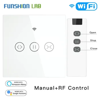 RF WiFi Smart Touch Kardin Rulood Rull Katiku Lüliti Tuya Smart Elu App pult,Töö Alexa Echo Google Kodu