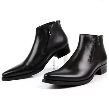 Suur suurus EUR46 mood must / kulm tan / sinine meeste poolsaapad kleit kingad ehtne nahk pikad varba mehe äri kingad