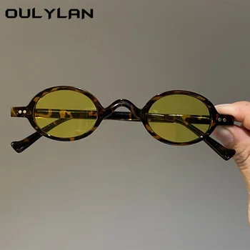 Oulylan Retro Väike Ring Päikeseprillid Naiste Vintage Brändi Steampunk Päikeseprillid Tooni Daamid Naljakas Ovaalne päikeseprillide läätsesid Mehed UV400